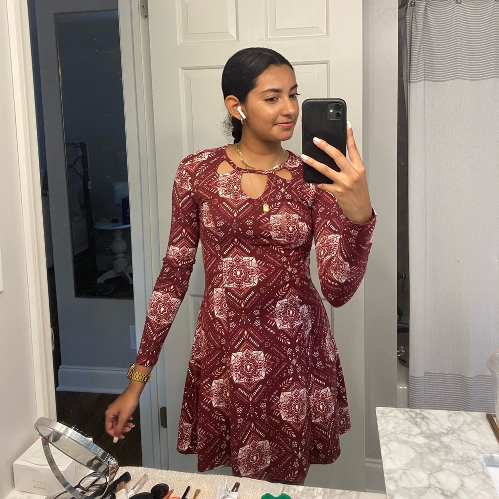 Women's Long Sleeve Cut Out Dress